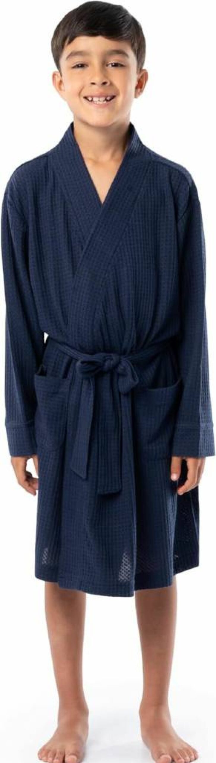 Fruit Of The Loom Boys' Soft Classic Waffle-Knit Robe for Kids - Cozy Bathrobe