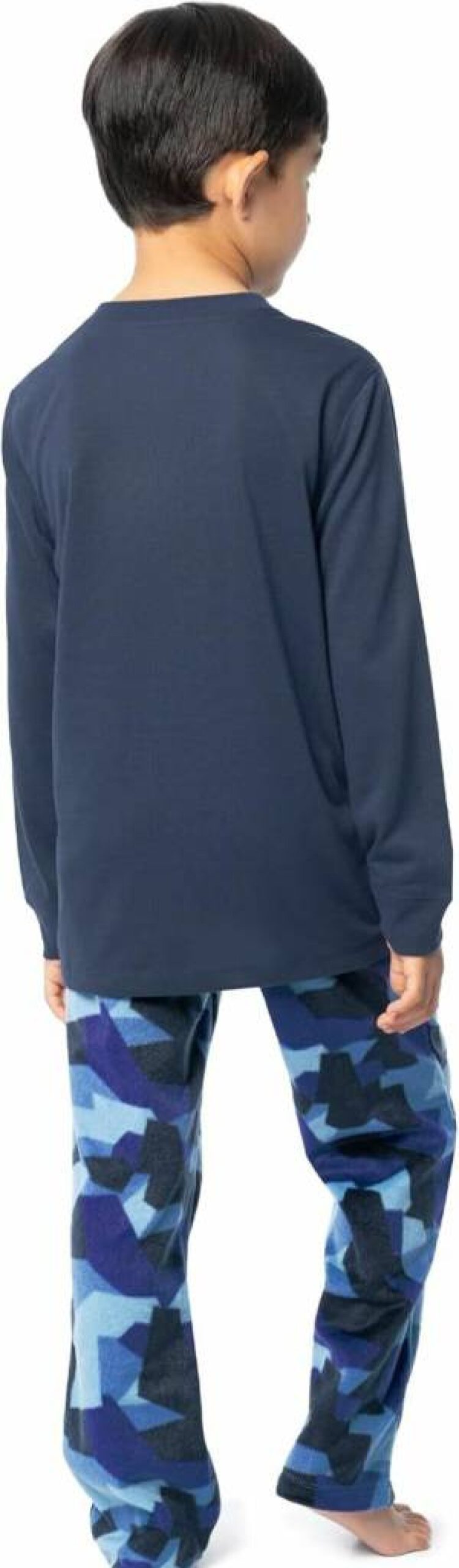 Fruit of the Loom Boys' Long Sleeve Henley Pajama Set with Fleece Pants - Comfortable Sleepwear for Kids
