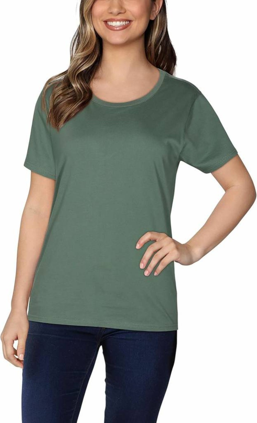 Fruit of the Loom Women's Pima Cotton Short Sleeve T-Shirt - Soft Comfort Crafted Tee