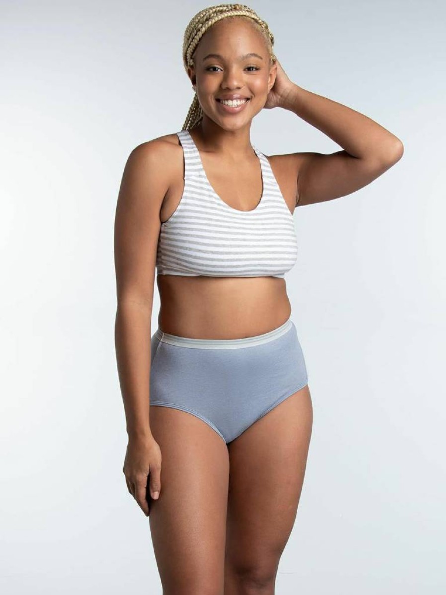 Fruit of the Loom Women's Soft Cotton Blend Comfort Briefs - Breathable Underwear for Everyday Wear