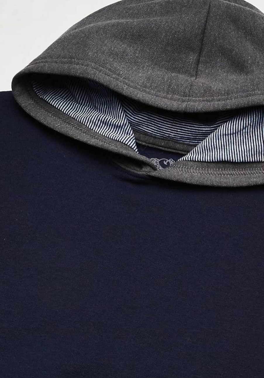 Fruit of the Loom Boys Fleece Hoodie and Sweatpants Set, Navy Blue Pullover Sweatshirt & Joggers, Small US Size