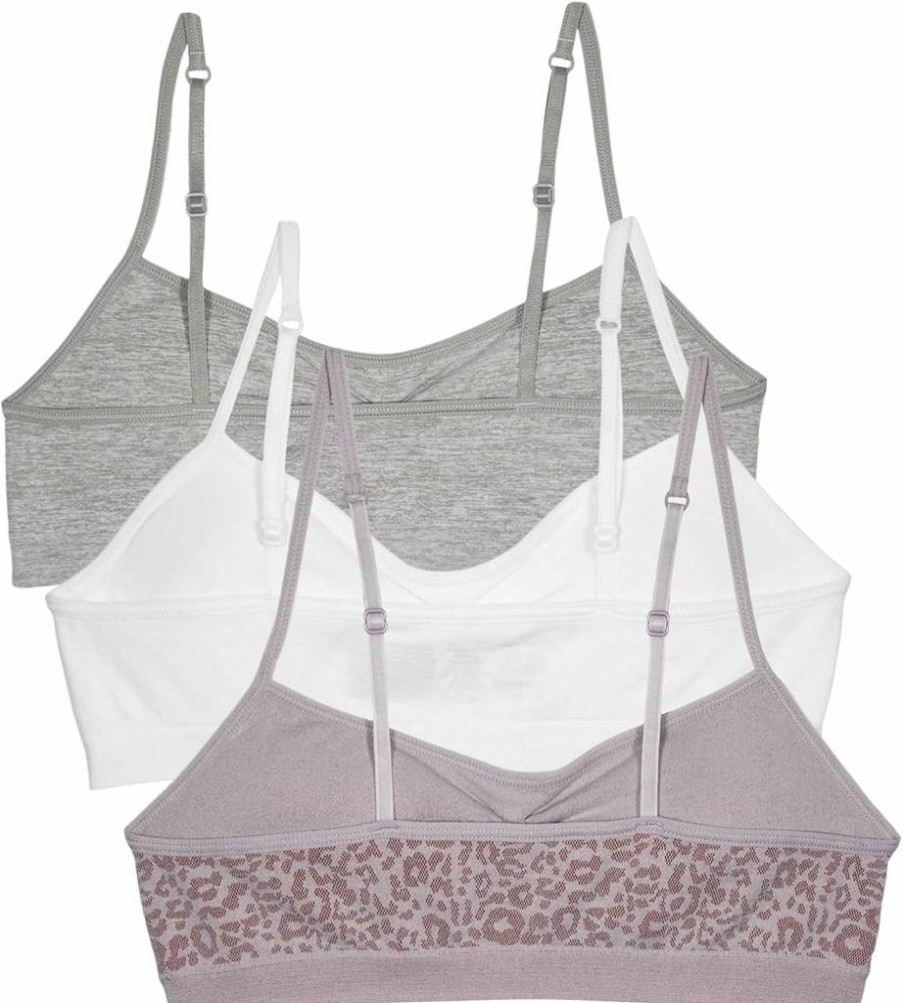 Fruit Of The Loom Girls' Seamless Sports Bra with Removable Padding - Comfortable Training Bra for Active Teens