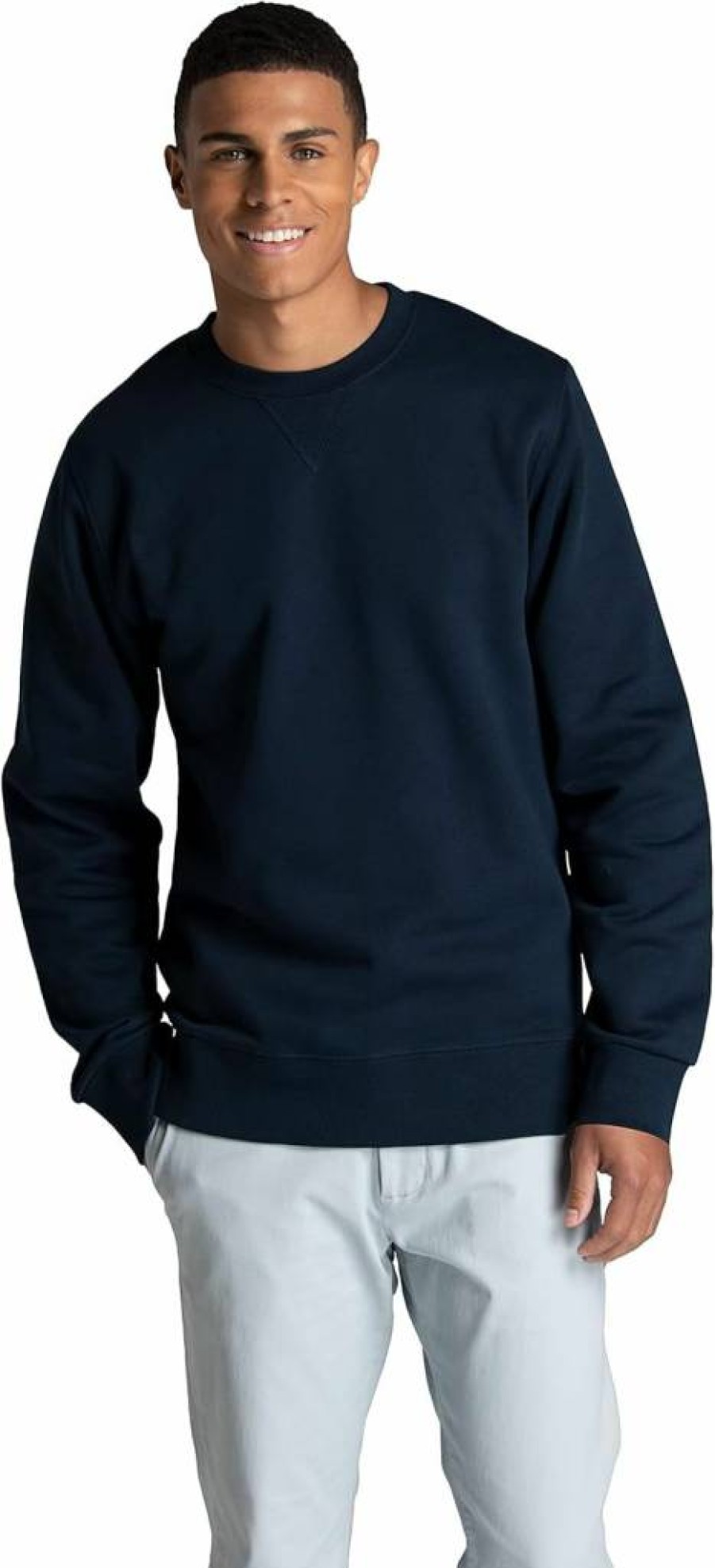 Fruit of the Loom Men's Soft Cotton Blend Fleece Crewneck Sweatshirt & Hoodie, Comfort Pullover, Sizes S-2X, Navy Nights