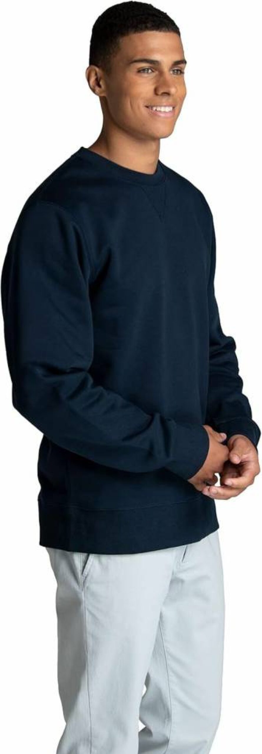 Fruit of the Loom Men's Soft Cotton Blend Fleece Crewneck Sweatshirt & Hoodie, Comfort Pullover, Sizes S-2X, Navy Nights