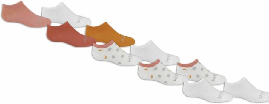 Fruit of the Loom Girls' 10-Pack No-Show Socks for Toddlers and Little Kids