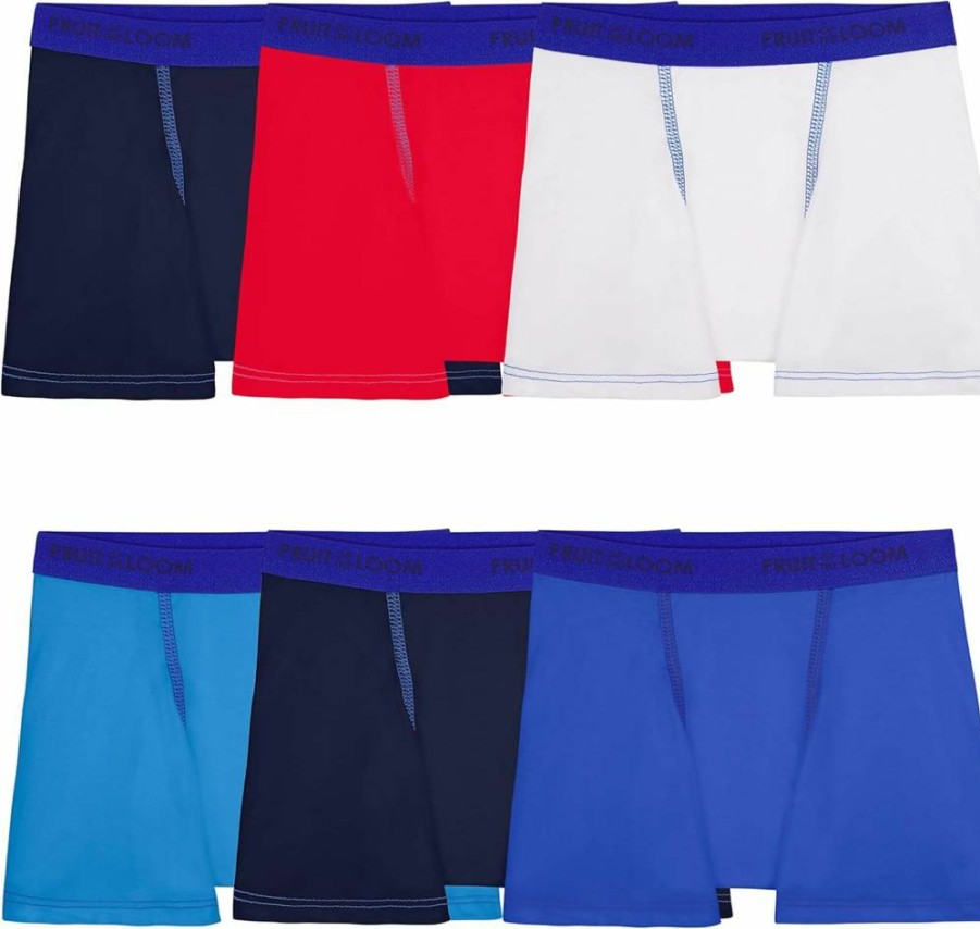 Fruit of the Loom Boys' Stretch Boxer Briefs - Soft 360° Comfort Underwear for Kids