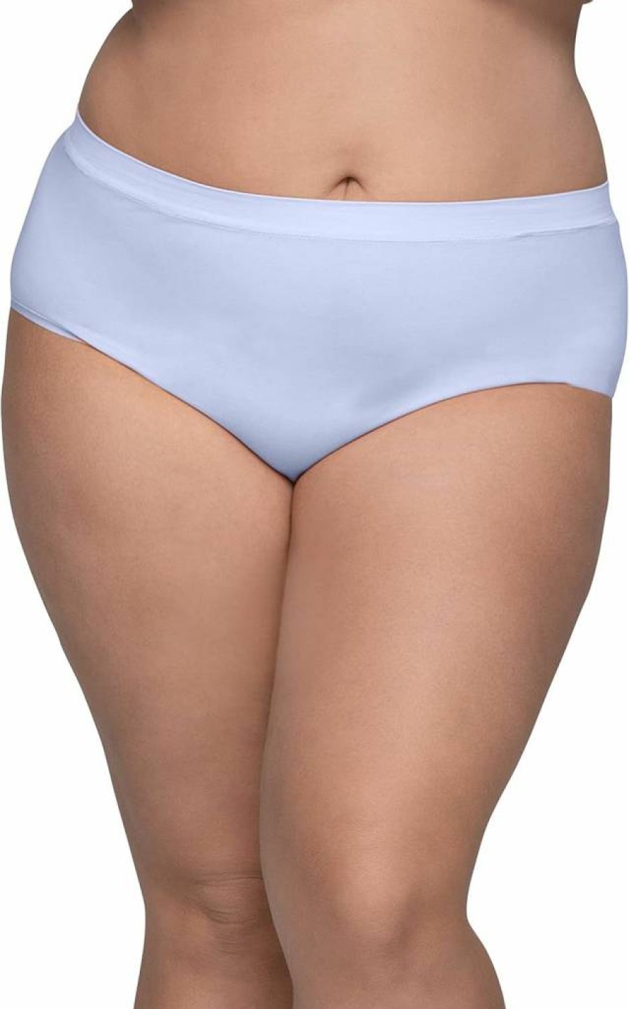 Fruit of the Loom Women's Plus Size Seamless Brief Underwear 10-Pack, Assorted Colors, Comfort Fit Cotton Panties
