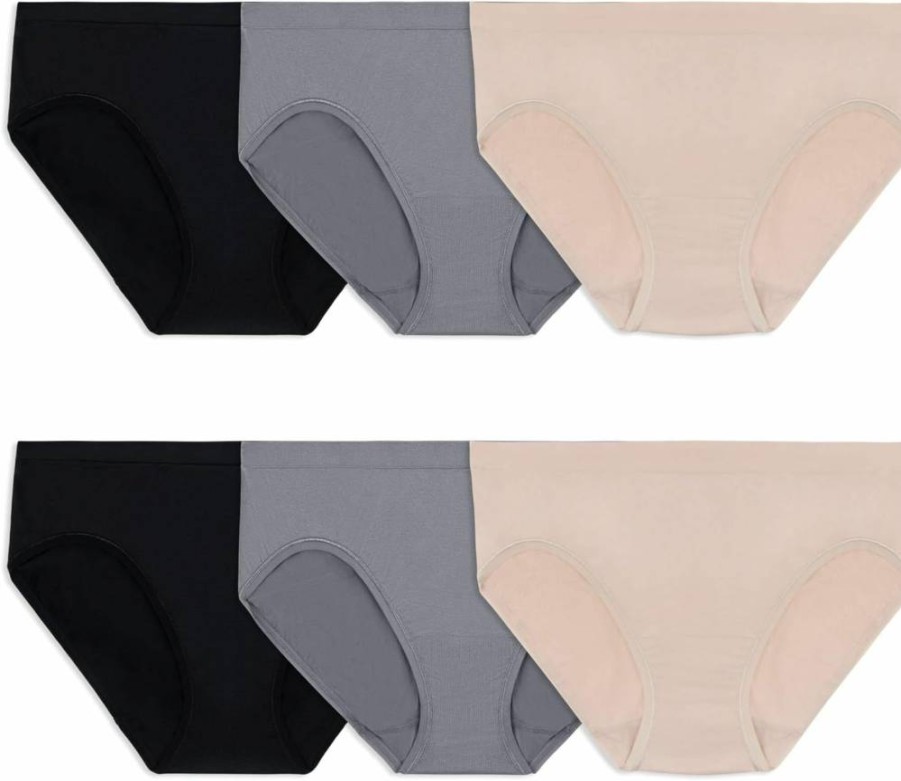 Fruit of the Loom Women's No Show Seamless Underwear - Plus Size Comfort with Amazing Stretch & Zero Panty Lines