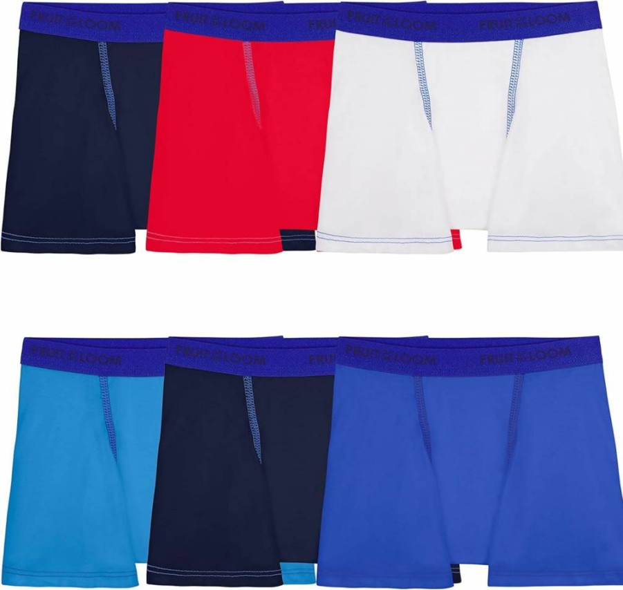 Fruit of the Loom Boys' 360° Stretch Boxer Briefs - Soft Cotton Underwear for Kids & Teens