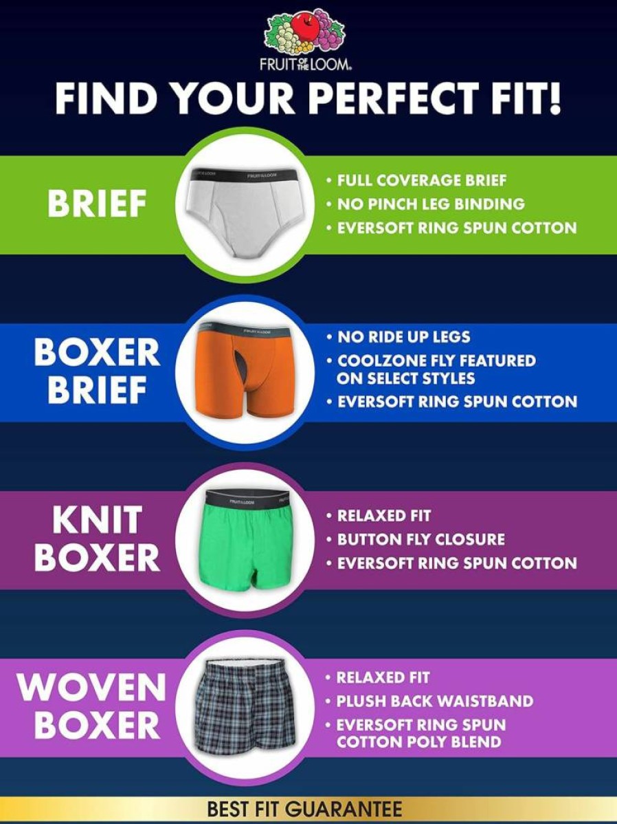 Fruit of the Loom Boys' 360° Stretch Boxer Briefs - Soft Cotton Underwear for Kids & Teens