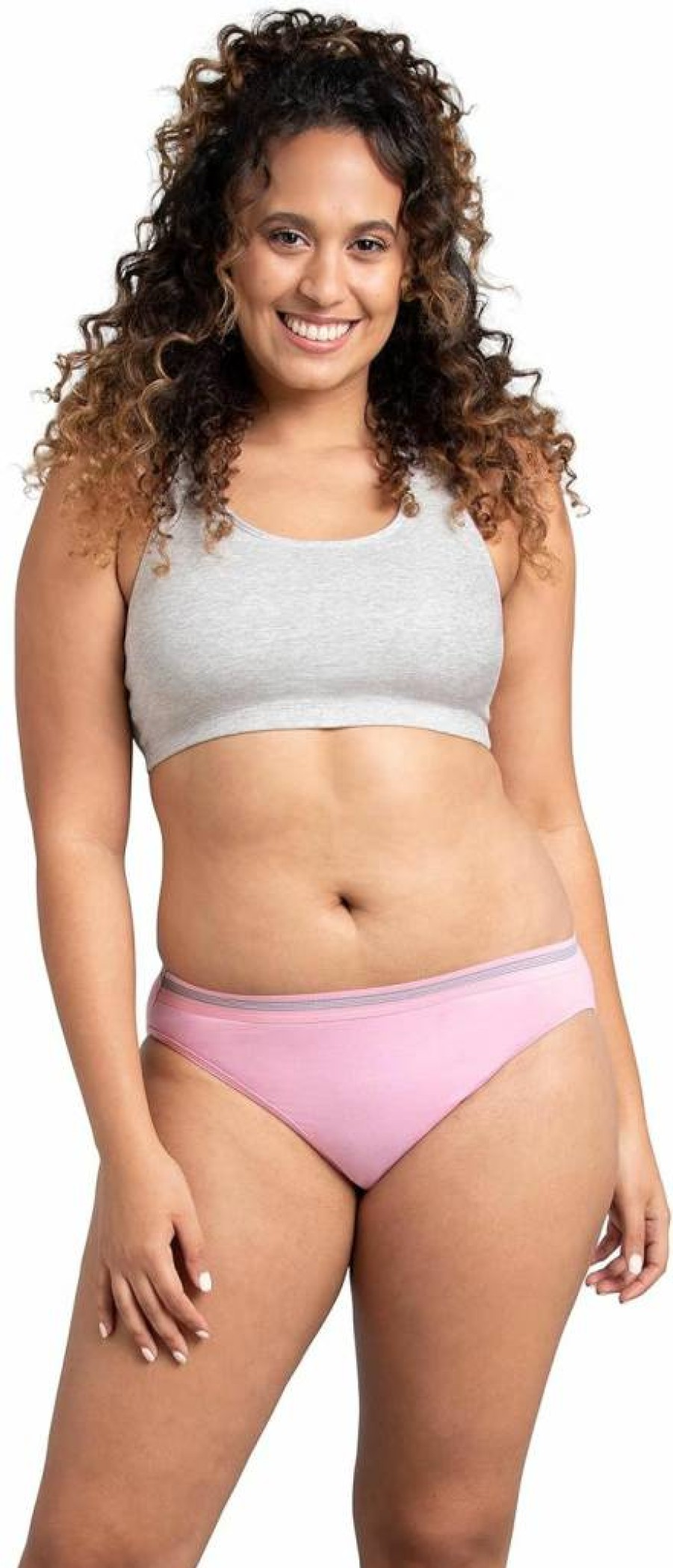 Fruit of the Loom Women's Bikini Cotton Underwear 6-Pack - Tag-Free, Assorted Heather Colors, Size 9 US