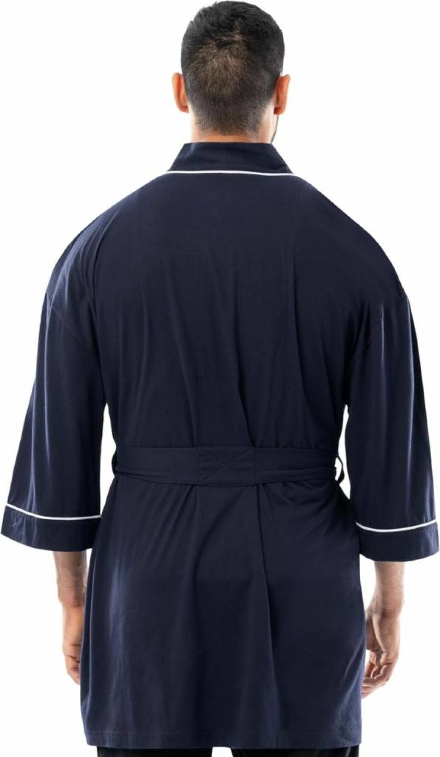 Fruit of the Loom Men's Comfortable Jersey Knit Kimono Robe - Soft Lounge Wear for Relaxation