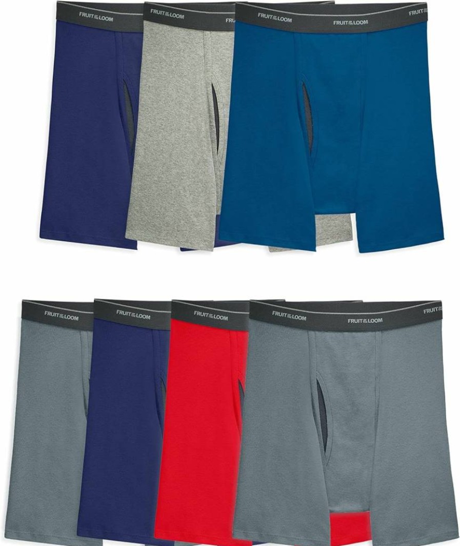 Fruit of the Loom Men's CoolZone Boxer Briefs - Moisture Wicking, Breathable Underwear Multipack (Assorted Colors)