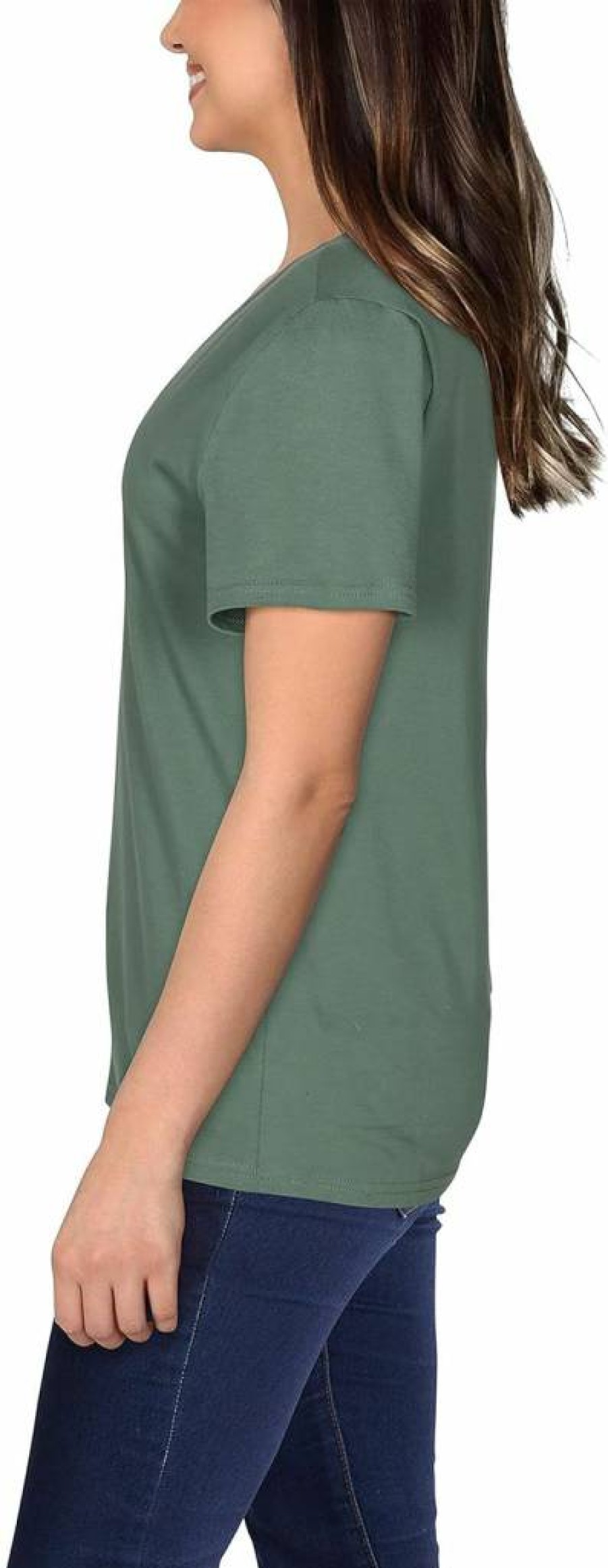 Fruit of the Loom Women's Pima Cotton Short Sleeve T-Shirt - Soft Comfort Crew Neck Tee