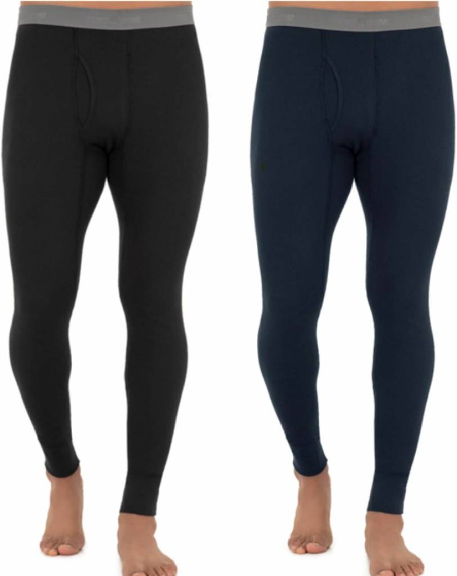 Fruit of the Loom Men's Eco-Friendly Recycled Waffle Thermal Underwear Long Johns Bottoms for Warmth & Comfort