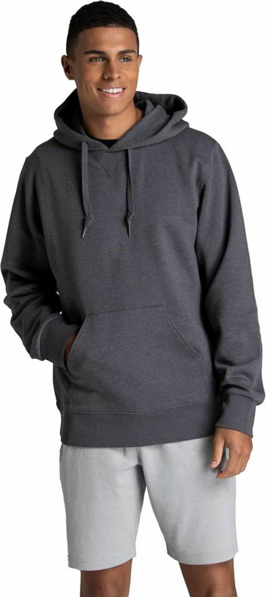 Fruit of the Loom Men's Soft Cotton Blend Fleece Crewneck Sweatshirt & Hoodie, Comfort Pullover, Sizes S-2X, Charcoal Heather, Medium